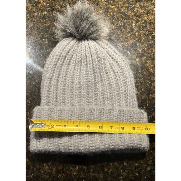 Kate Spade Heritage Wool Blend Pom Pom Chunky Knit Beanie EUC - Picture 7 of 7